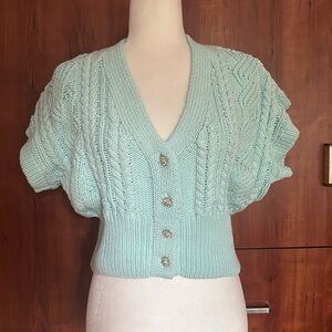 Zara Knit V-Neck Top/Cardigan
